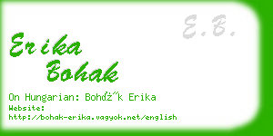 erika bohak business card